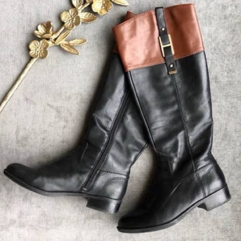 NWT Tommy Hilfiger Tall Leather Boots